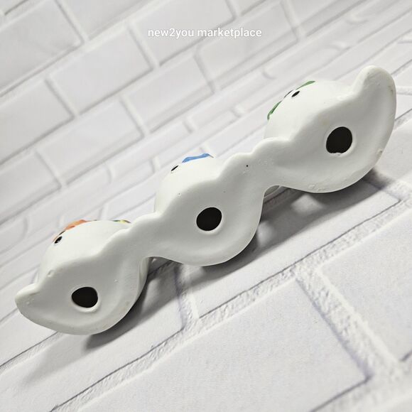 Dept 56 Ceramic Snowmen Figure Figurine  Christmas Holiday Hand Painted Colorful - Picture 16 of 16